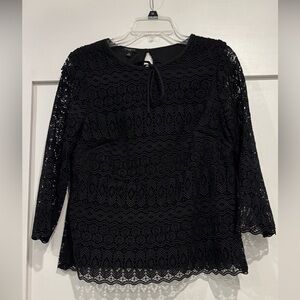 Talbots Black Lace Blouse